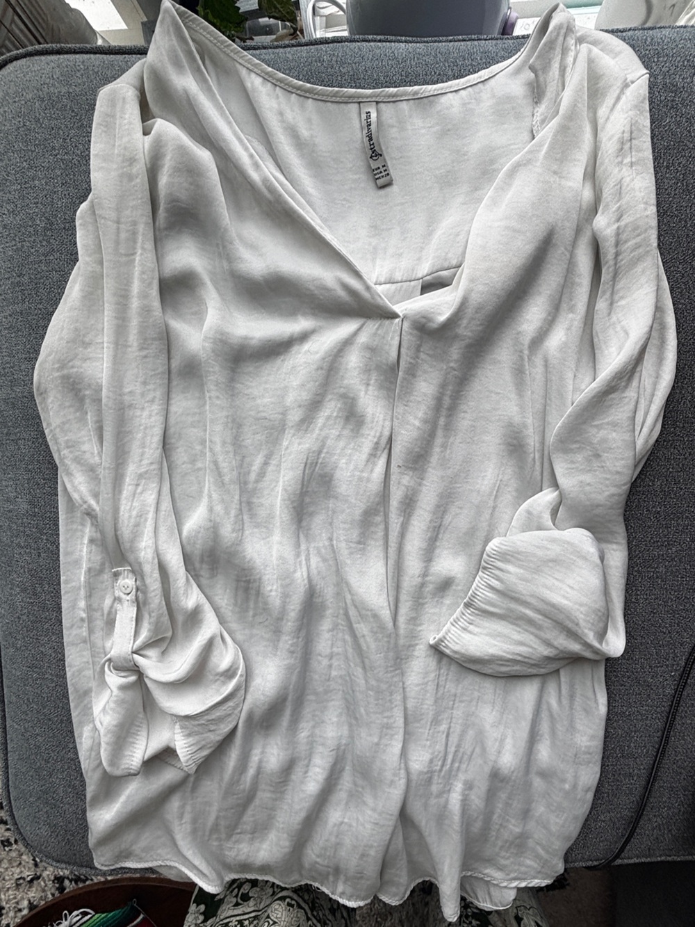 stradivarius White Scoop Neck Lightweight Sweater Top
